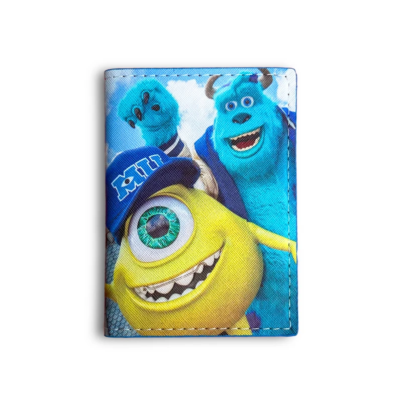 Disney Monsters University Passport Cover Multifunction Credit Card Case Girls Boys Travel Passport Holder PU Leather