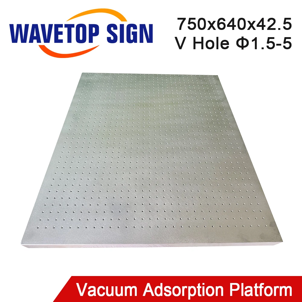 SignkoRay Vacuum Adsorption Platform V Hole 750x640x42.5mm Φ1.5-5mm for CNC Cutting Machine