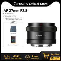 7artisans AF 27mm F2.8 APS-C Auto Focus STM Prime Lens For Sony E-Mount Mirrorless Cameras  ZVE10 A6300 A6400 A6500 A6600 NEX-3