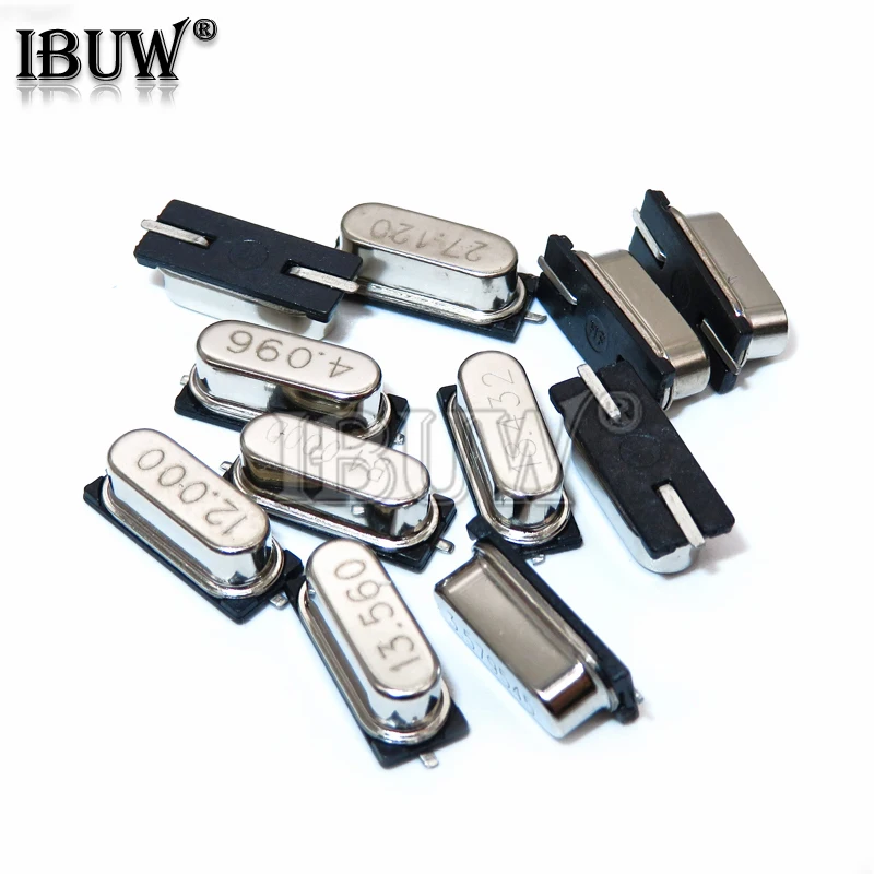 10PCS 4Mhz 6Mhz 8Mhz 12Mhz 16Mhz 20Mhz 24Mhz 4.000mhz 8.000mhz SMD Kwarcowy rezonator kryształowy Oscylator pasywny HC49S