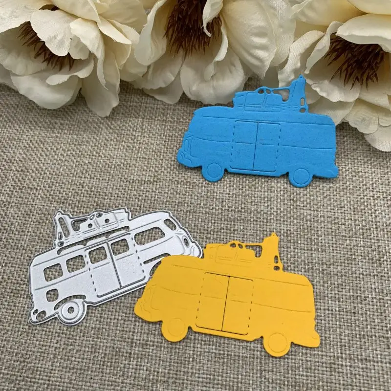 Camping transport car Metal Cutting Dies Stencils For DIY Scrapbooking Decorative Handcraft Die Cutting Template Mold