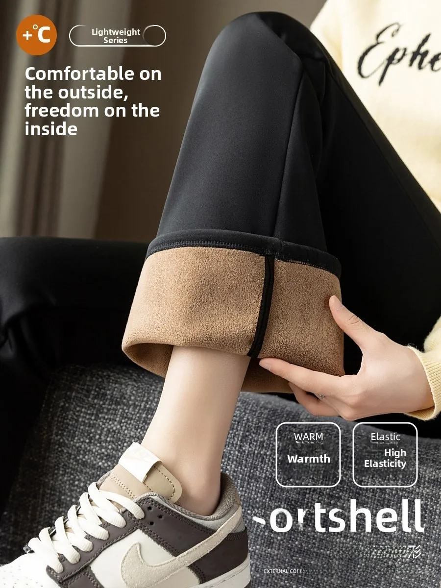 

Брюки для йоги с высокой талией на подкладке, расклешенные брюки для йоги, женская верхняя одежда, бархатные теплые повседневные брюки Bell Bot