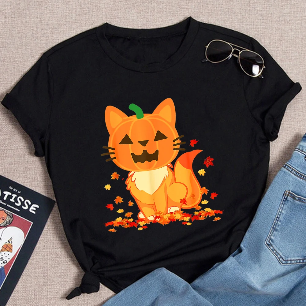 

2023 забавная черная футболка с принтом тыквы для Хэллоуина модная трендовая футболка Харадзюку подарок на Хэллоуин новая персонализированная футболка