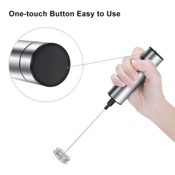Electric Milk Frother Kitchen Drink Foamer Mixer Stirrer Coffee Cappuccino Creamer Whisk…
