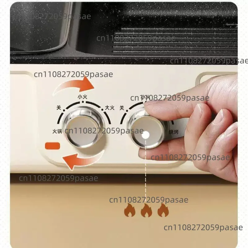 Home-Use All-in-One Hot Pot and Grill: Non-Stick, Multi-Functional Electric Grill and Hot Pot Combo