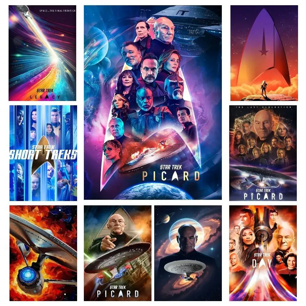 Movie S-Star Trek Classic Vintage Posters High Quality Self-adhesive Wall Art Decorations Color Prints Sticky
