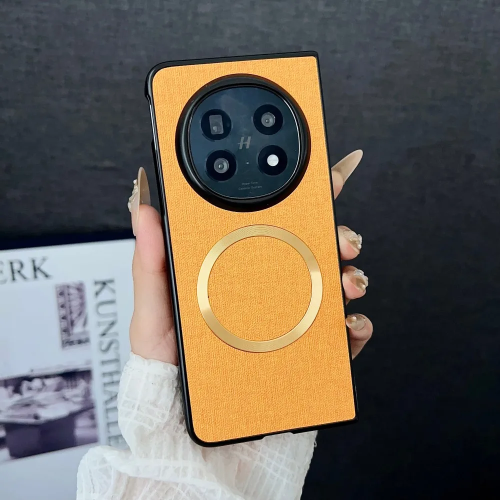 حافظة لهاتف هواوي هونور ماجيك V5 فاخرة من قماش البولي يوريثان شحن لاسلكي مغناطيسي غطاء خلفي لهاتف ماجيك V5 V3 V 5 Shell