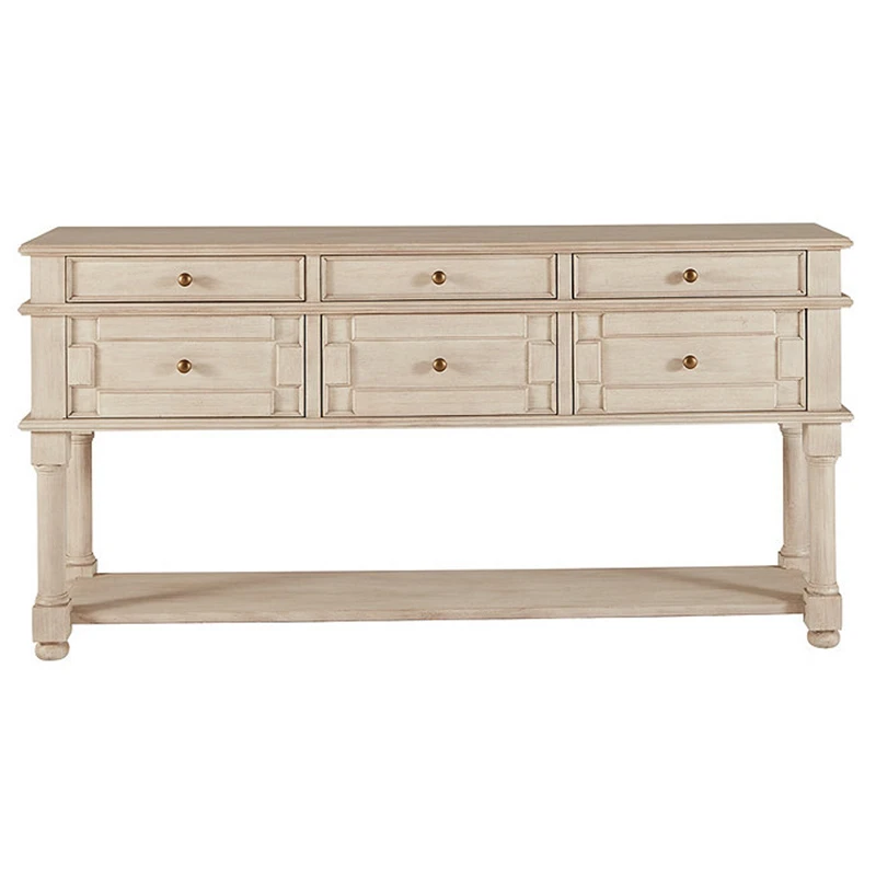 

Nordic French solid wood dining side cabinet retro and old cupboard cabinet fashionable and simple custom decoration