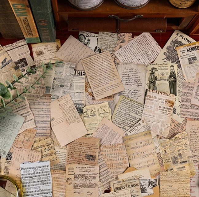 24 Sheets Retro Chapter Series Decorative Stickers Journal Decoration Label Sticker Album Scrapbooking Handmade Craft Stationery