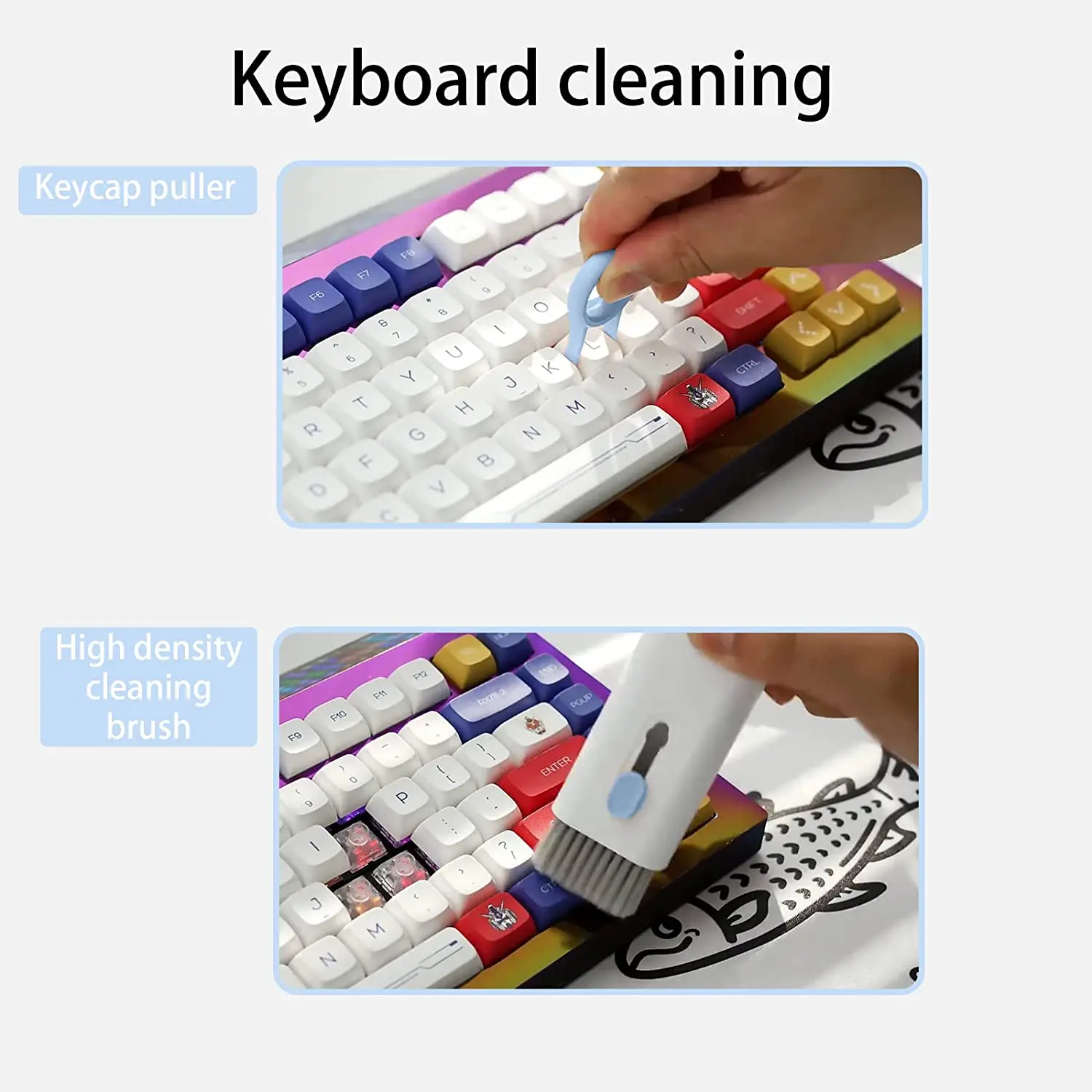 keyboard cleaning kit 7 in 1Cleaner Brush Earphone Cleaning Pen For Headset iPad Phone Cleaning Tools Cleaner Keycap Puller Kit