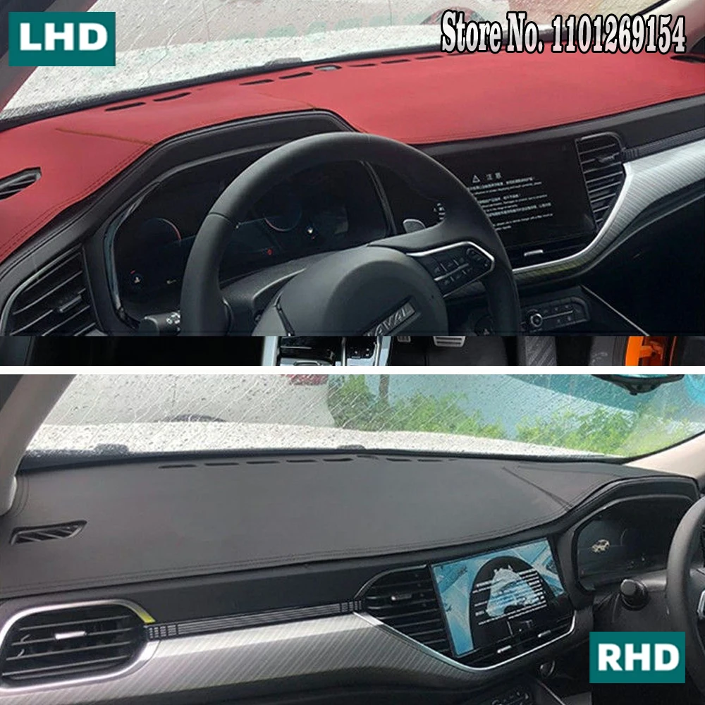 

Leather Dashmat Dashboard Cover Pad Dash Mat For GWM Haval F7 F7X 2019 - 2022 2023 Accessories Atuo Interior Anti-slip Anti-Dirt