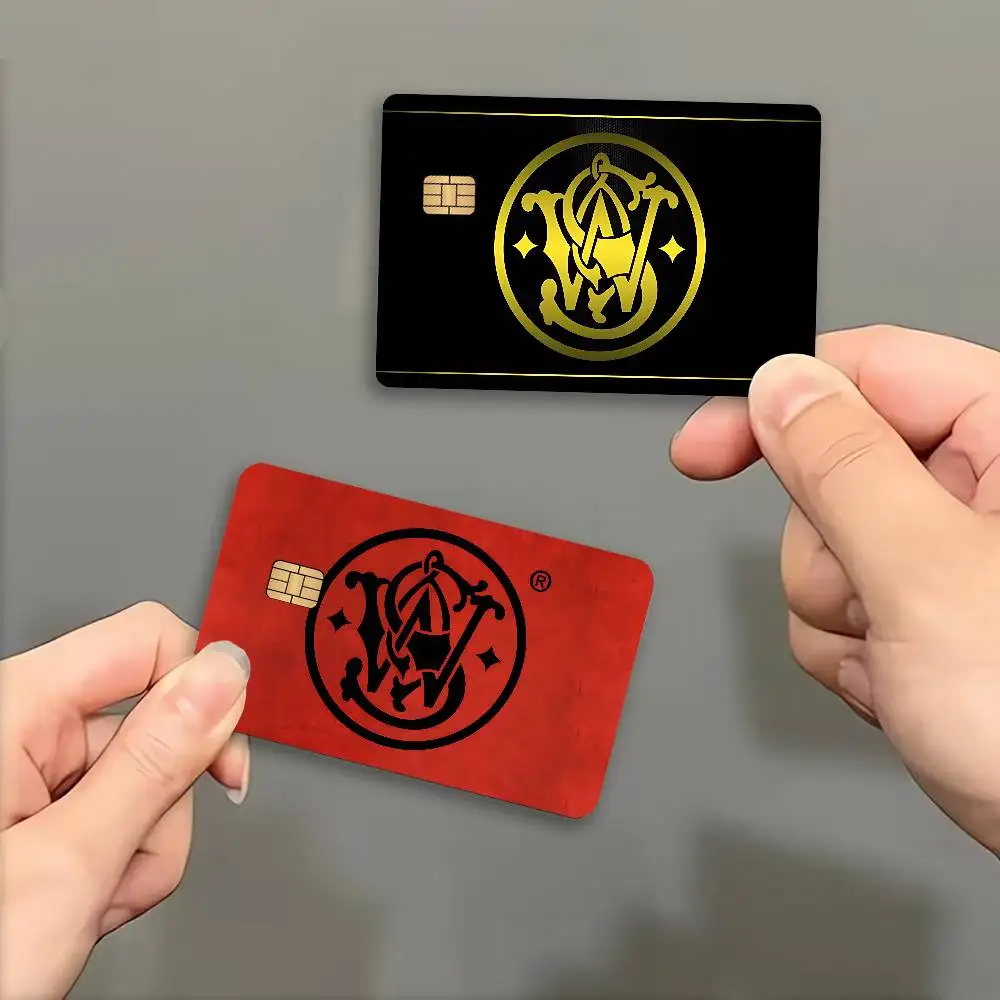 GUN SmithS W-WessonS Diy Credit Debit Card Sticker Party Sticker Decoration Waterproof Small Chip Card Skin Sticker