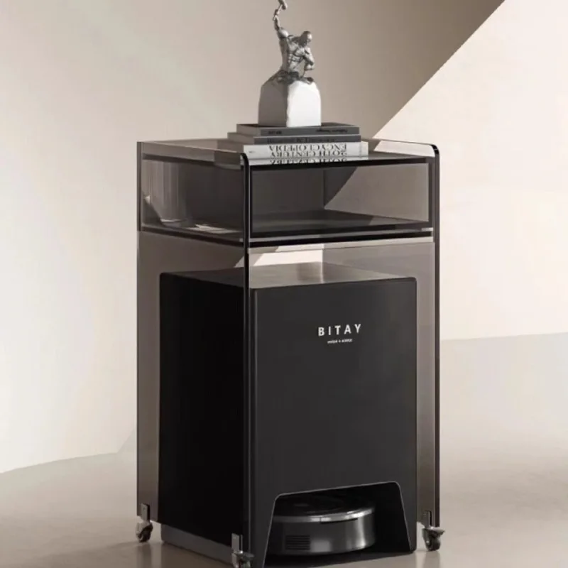 

Sweeper Robot Shelf Narwal Stone G10 Xiaomi Movable Acrylic Side Storage Cabinet