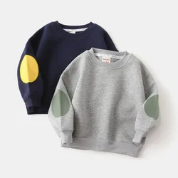 2025 Autumn Children Boy Sweatshirt Korean Style Round Collar Kid Boy Long Sleeve Tops Casual Soft Cotton Toddler Boy Pullover