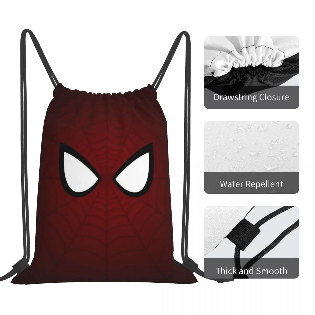 Spider Man Sports Drawstring Backpack Sport Fitness Travel Outdoor Sackpack Women And Men Large Capacity Gym Swim Beach Bags