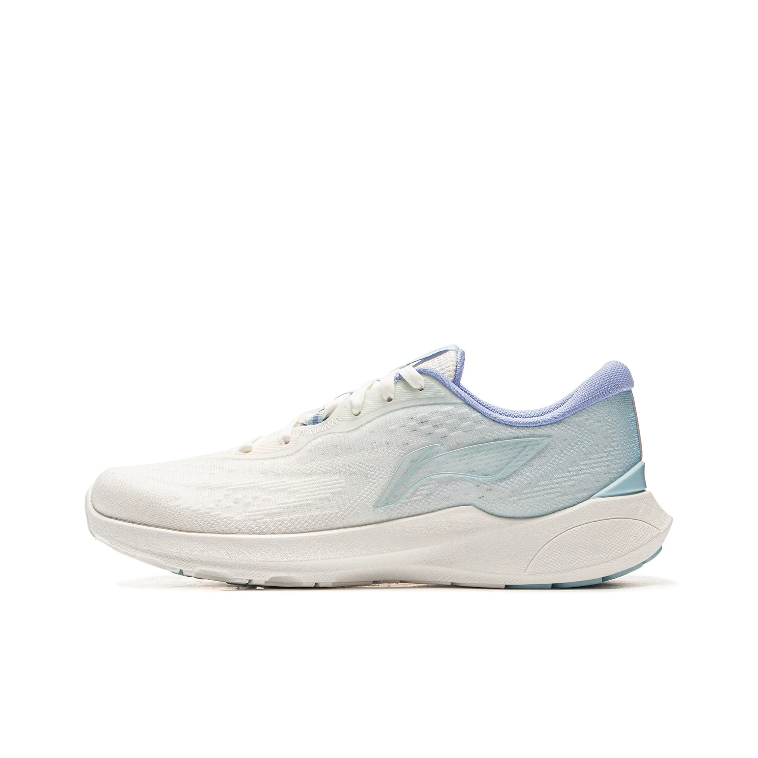 Li Ning Qingyi Running Shoes Women's Low Top Ivory/Light Sky Blue ARSV030-2