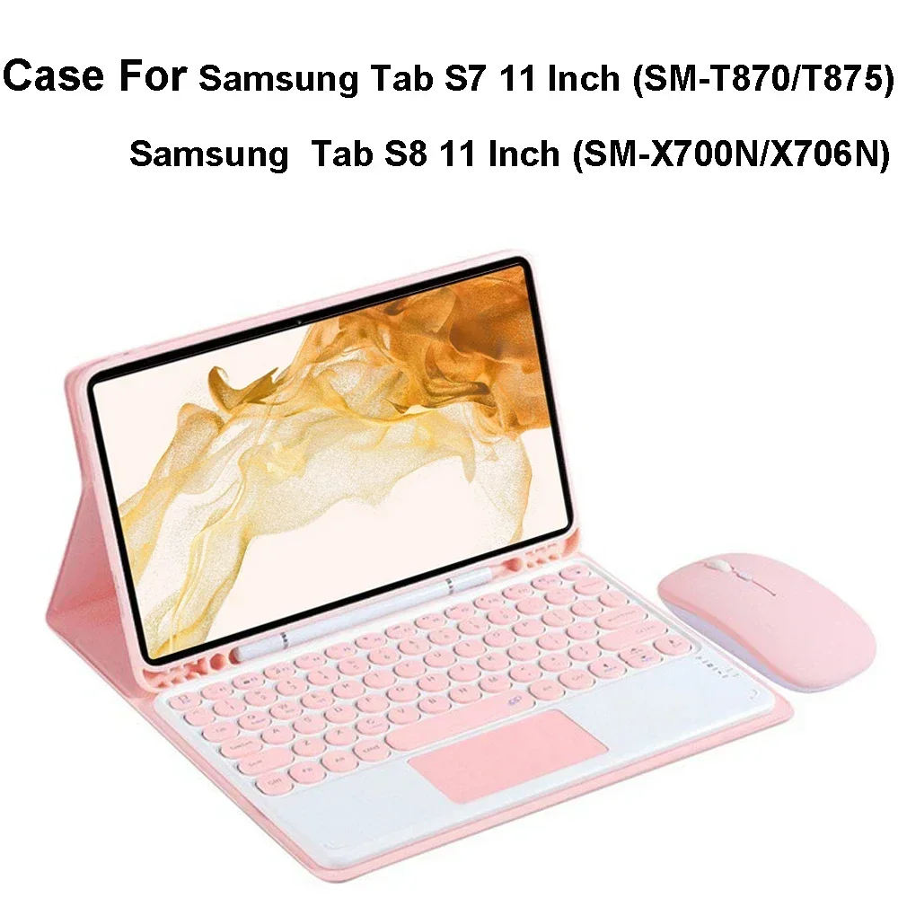 For Samsung Galaxy Tab S7 11 inch SM-T870/T875/T878U case, Bluetooth keyboard Samsung Tab S8 11 inch SM-X700N/X706N