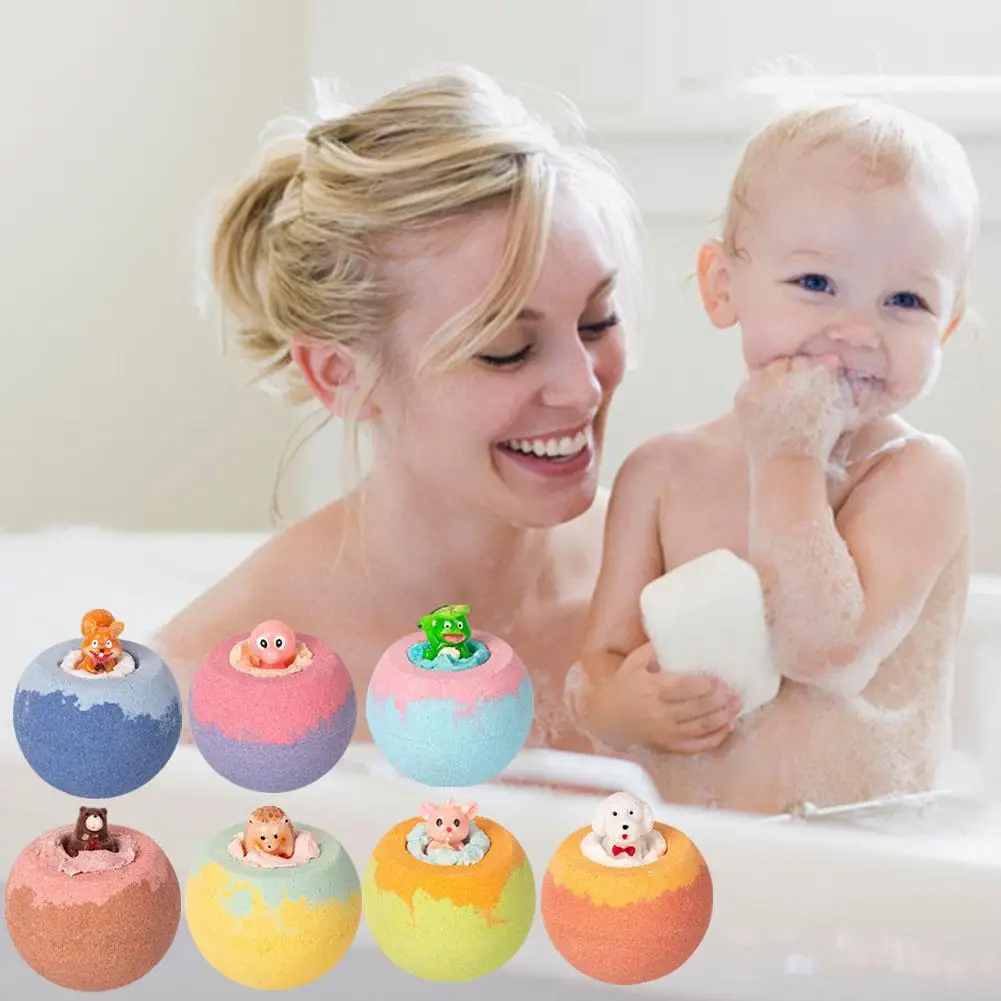 100G Natural Essential Oil Bath Bombs Bath Bombs for Kids with Surprise Toys Inside for Kids Boys and Girls Dropshipping - view 3