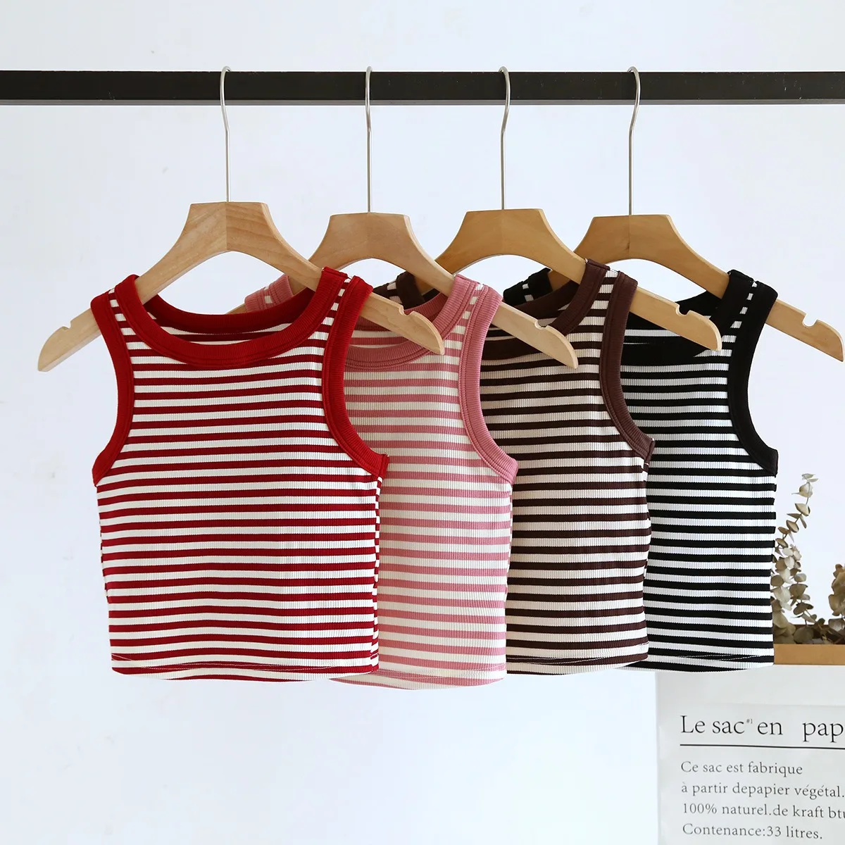 

Summer Women's Pajamas Camisoles One Piece Sleepwear Vest Fashion Striped Tanks Bottoming Shirt Chest Pad Sleeping Sports Tops