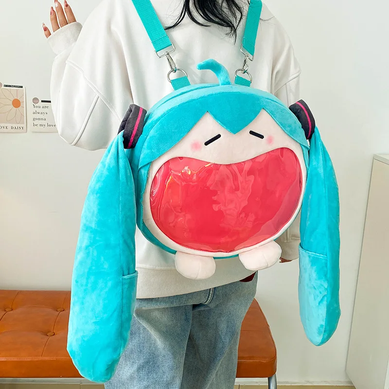 Y2k Japanese Cartoon Plush Backpack Kawaii Harajuku Anime Ita Bag Student Schoolbag Women Shoulder Bag New Girl Cosplay Knapsack