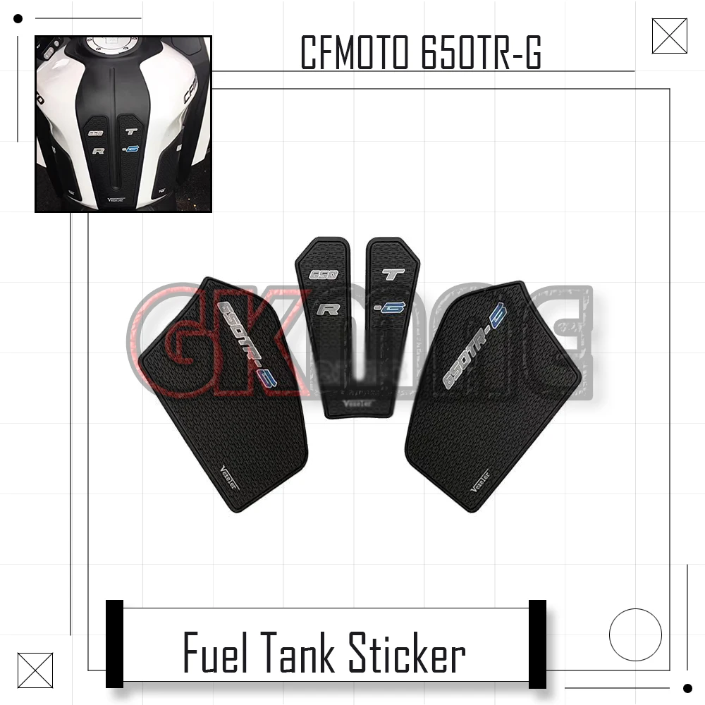 

For CFMOTO 650TR-G 650 TR Motorcycle Modified Fuel Tank Sticker Anti-slip Stickers Decorative Stickers Fit CF650-6A
