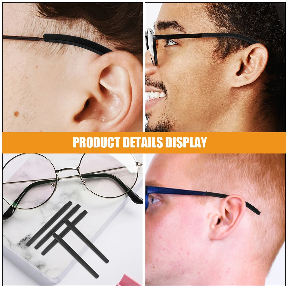 Silicone Eyeglass Temple Tips Anti Slip Glasses Arm Covers For Sunglasses Eyewear Retainer Replacement Tips Labor