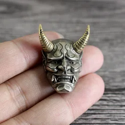 Materiał mosiężny Goth Devil Skull Head Conchos Screwback Rivets Evil Hannya Mask Leather Craft Bag Wallet Decoration Buckle