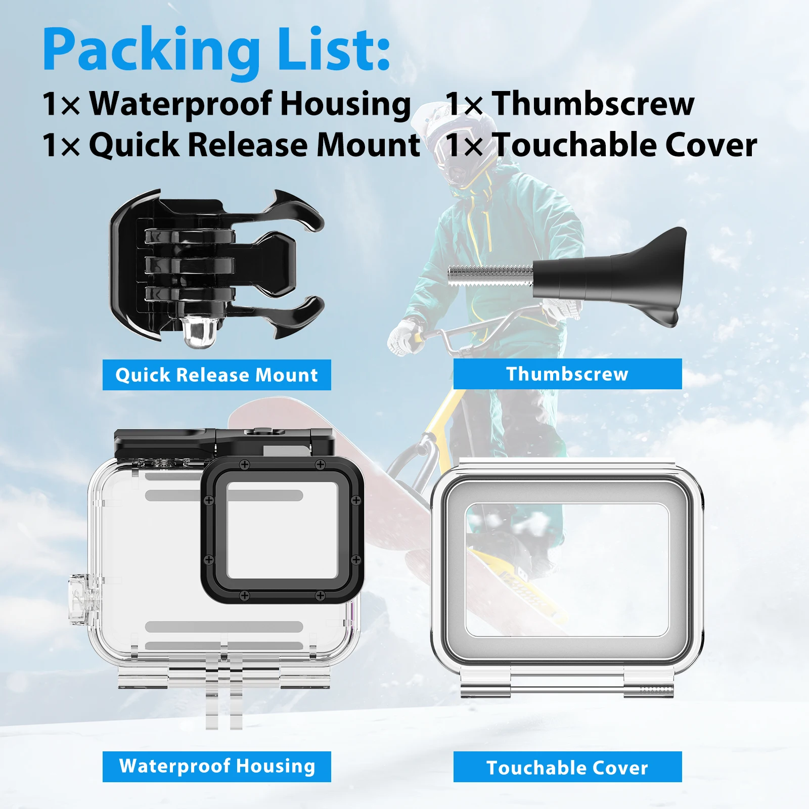 Description Picture 6 of itemUnderwater Diving Cover Housing Shell For GoPro 5 6 7 For Go Pro 7 Waterproof Case With Dive Filters Action Camera Accessories