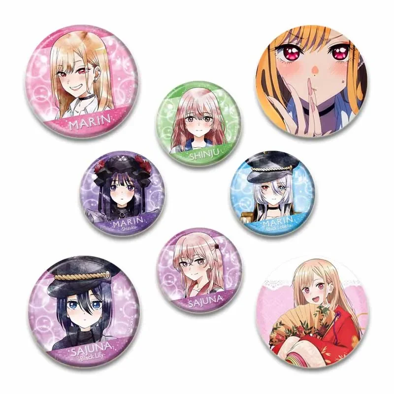 58/44/32mm anime meu vestido querido broche artesanal para roupas mochila decoração dos desenhos animados crachá jóias acessórios presentes