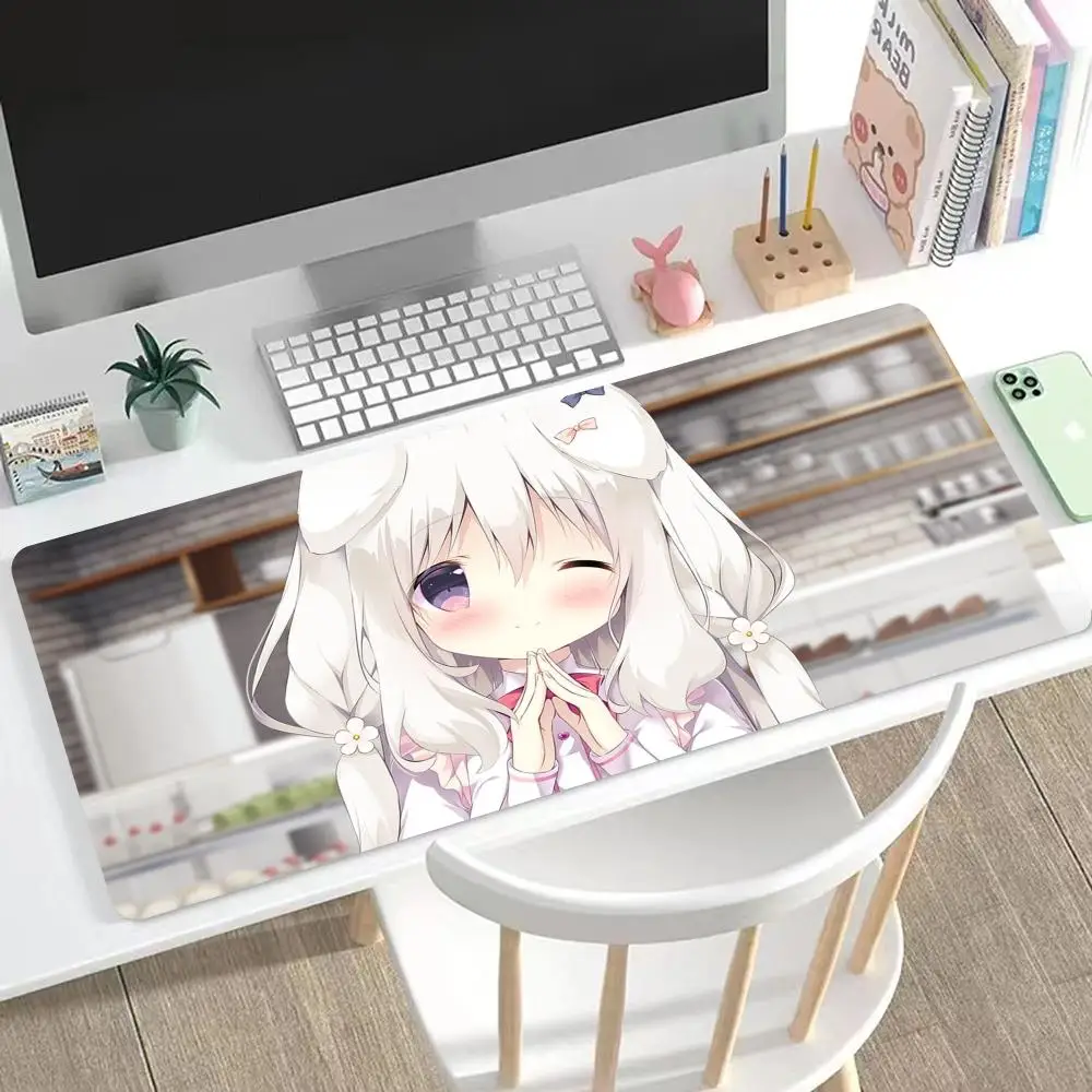 Pink Cute Anime Girl Mouse Pad Creative Cartoon Office Dormitory Decoration Carpet Kawaii Notebook Anti slip Mat Makeup Desk Mat