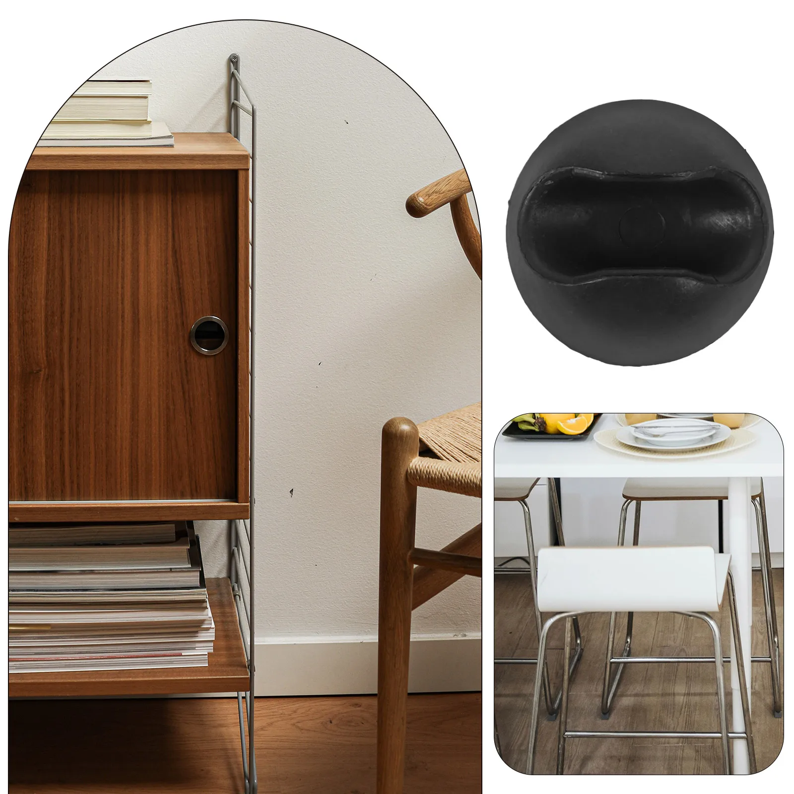 1 set niture Sottobicchiere con rotelle Protezioni per piedi in gomma per sedie Protezioni per pavimenti antiscivolo per sedie Facile installazione senza viti