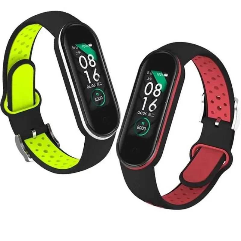 Sport Watch Bands For Xiaomi Mi Band 7 6 NFC Bracelet Silicone Smart wristband Miband 4 Belt pulseira correa mi band 3 4 5 strap