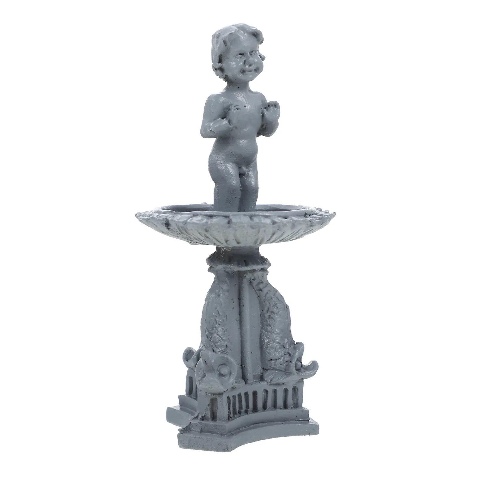 

Mini House Accessory Delicate Resin Boy Statue Wear-Resistant Mini Garden Ornament Decorative Courtyard Decor Adorable Garden