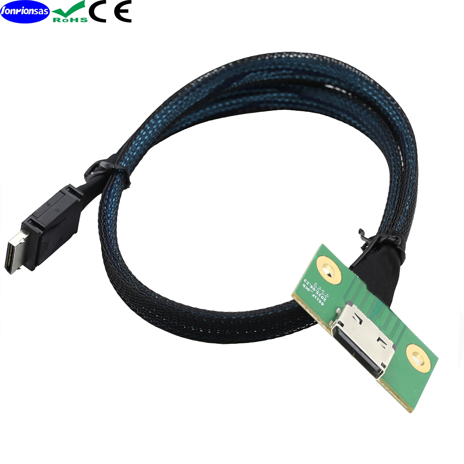 LONRIONSAS#OcuLink PCIe PCI-Express SFF-8611 4i 42Pin Male to OcuLink SFF-8612 4I Female SSD Data Active Cable