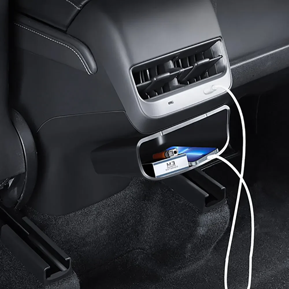 

For 2017-2024 Tesla Model 3 / Y AC Vent Lower Anti-Dirty Panel Rear Air Condition Vent Outlet Anti Kick Trim Cover