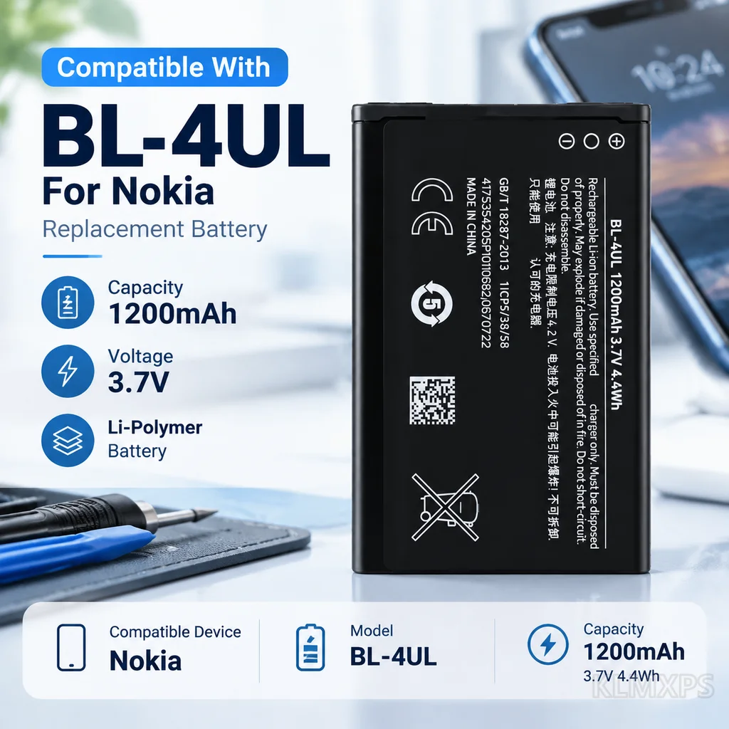 Replacement Phone Battery BL-4UL 1200mAh Lithium Battery For Nokia 230, 3310 2017 and 225 Mobile Phones Repair Part