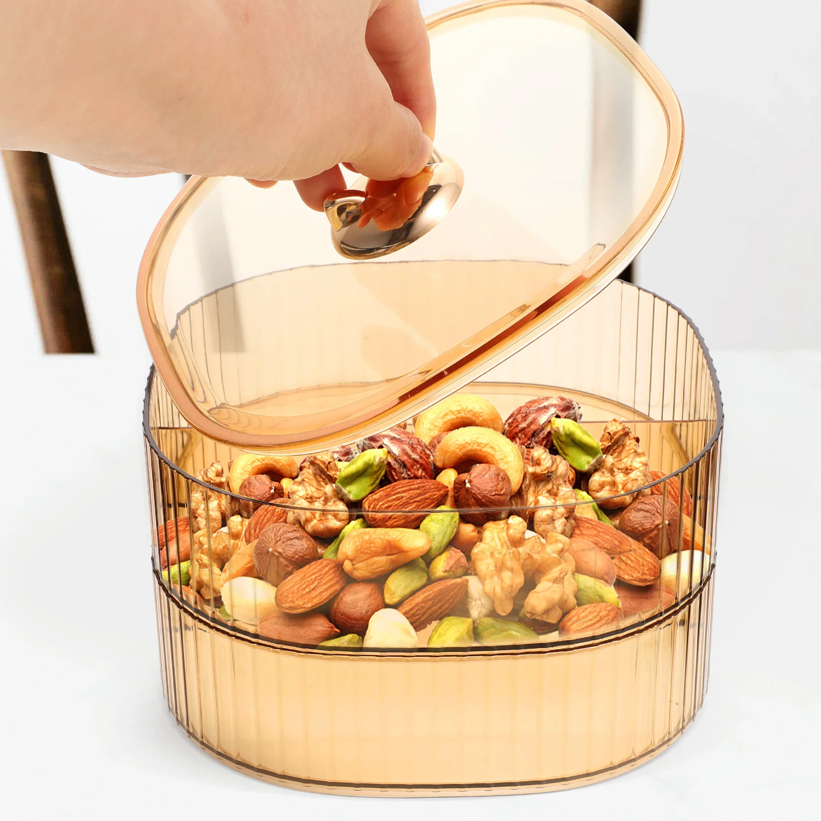 Decorative Multi-Layer Candy Tray Snack Plate Clear Storage Organizer for Party Home Use Easy Clean Gift Friends