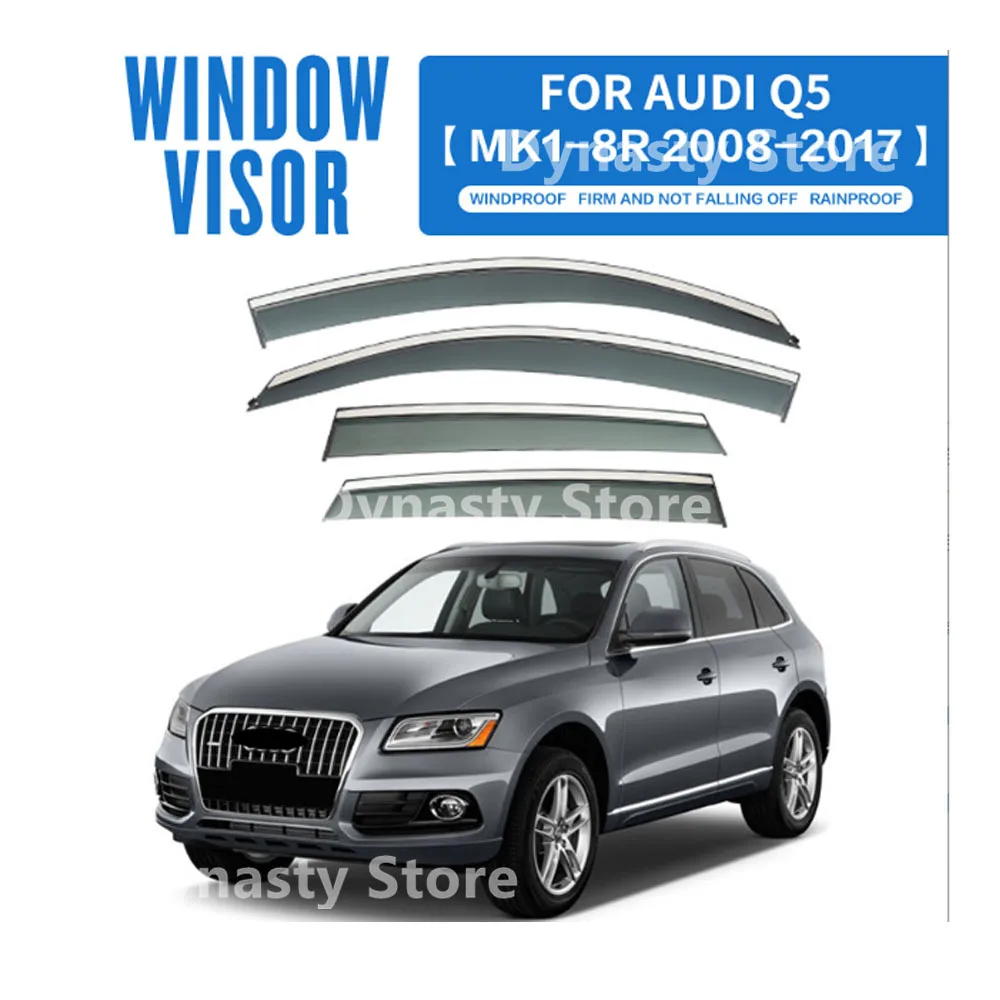 Car Window Visor Waterproof Protect Sunny Rainy Shelter Auto External Accessory For Audi Q5 2008-2022