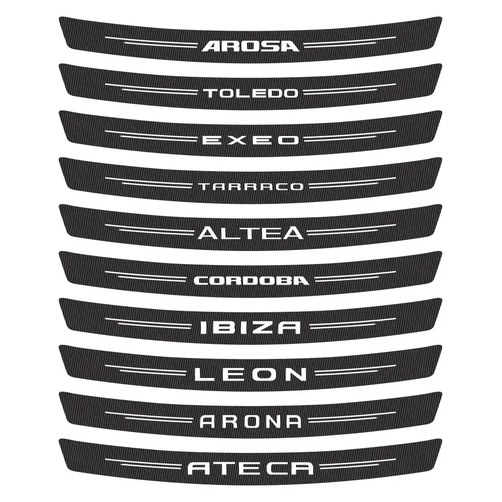 1PC Car Trunk Bumper Protector Stickers for Seat Leon Ibiza Ateca Arona Altea Alhambra Cordoba Arosa Tarraco Toledo Accessories