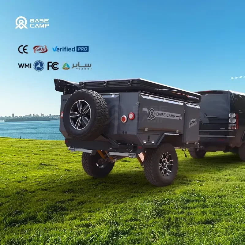 Independent Suspension Travel Trailers Hoop Trailer Portable Camper Aluminum Caravan Overland for Pull Behind Camping