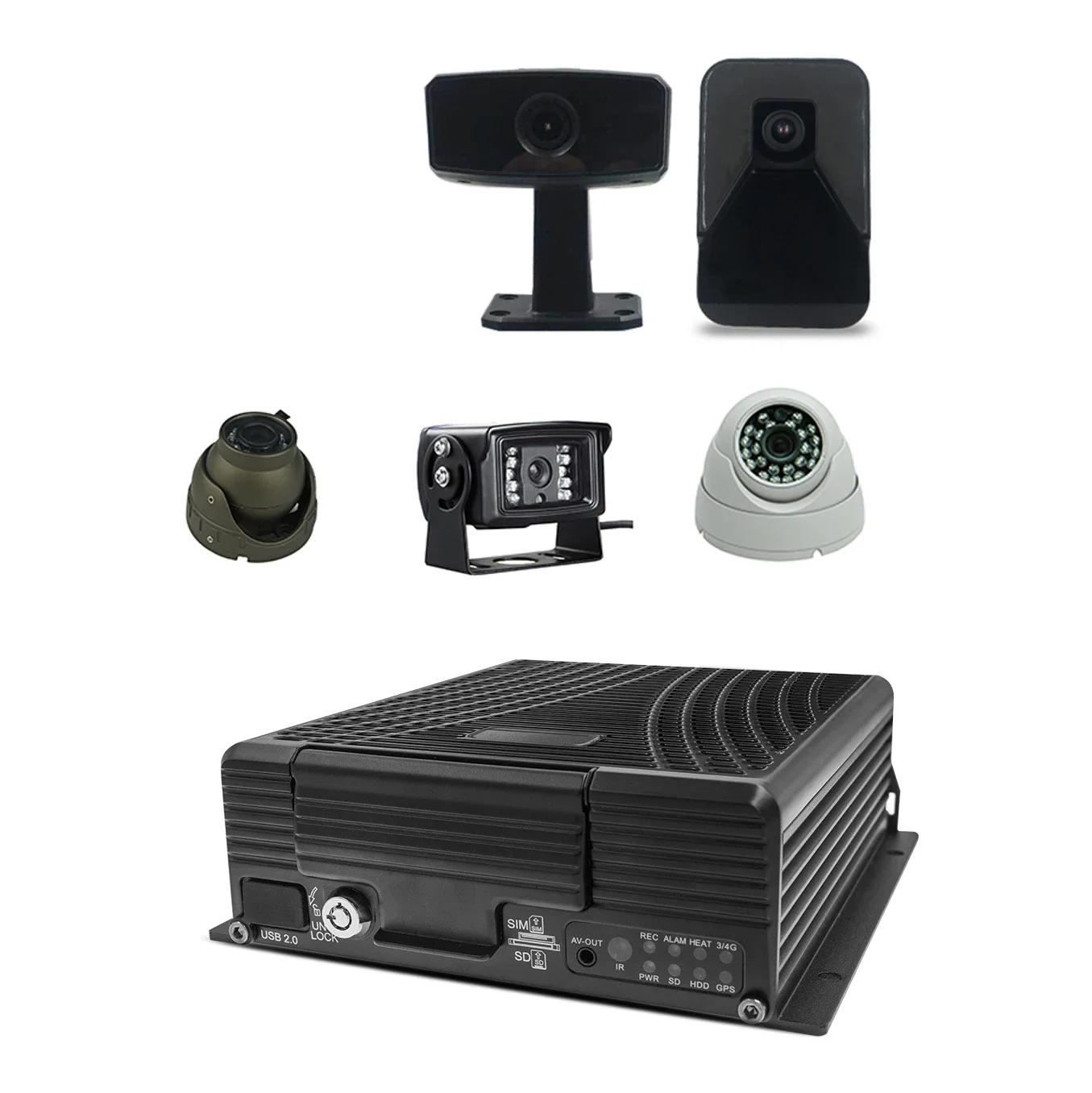 4 Channel Car Security 4g Wifi Gprs Gps Dvr Camera Mobile Dvr System