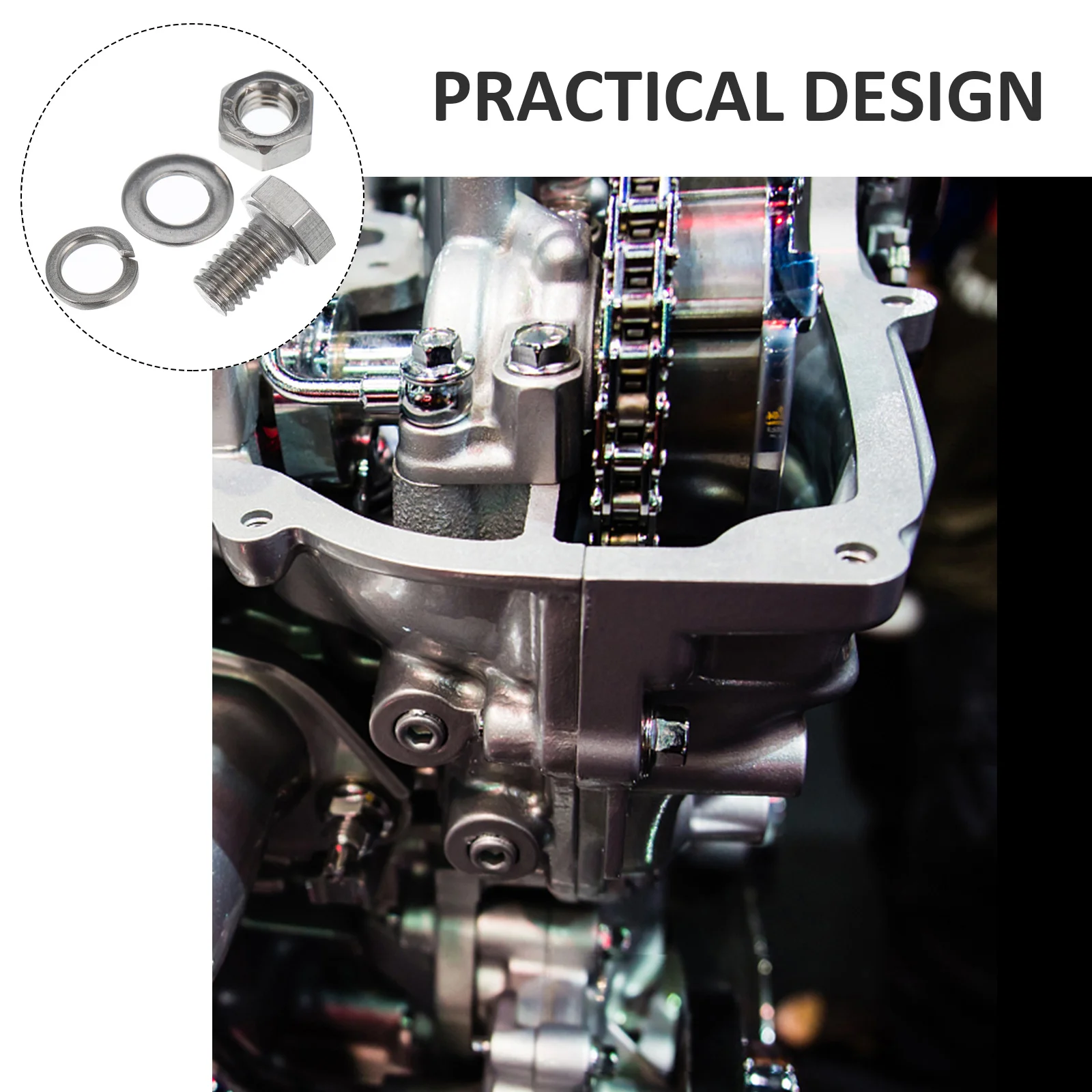 40 مجموعات الفولاذ المقاوم للصدأ الترباس الجوز كيت شقة رئيس مسامير الخشب العمل الالكترونيات الربط مقاومة للتآكل M6 #2