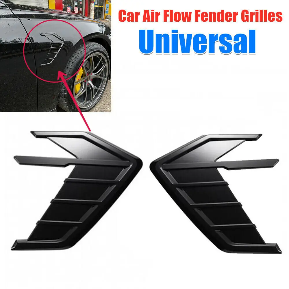 

Universal DIY Car Accessories Side Air Flow Vent Decor Intake Duct Fender Grille Trim Stick Cover Exterior Parts Body Kits