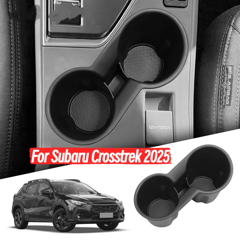 

For Subaru Crosstrek 2025 Center Console Water Cup Holder car Cup Holder Drinks Storage Box Interior Accessories