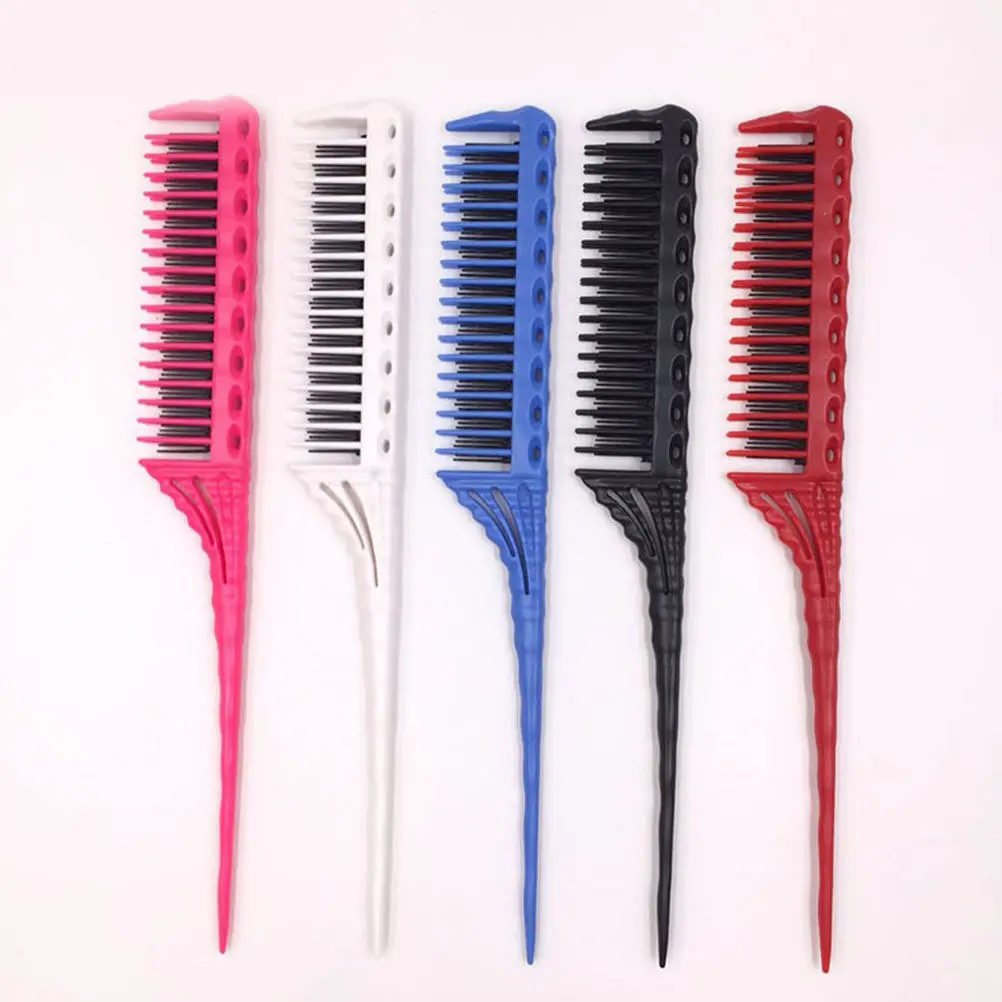 5Pcs Hairdressing Comb Dense Tooth Design for All Hair Types Removal Scalp Massage Blood Circulation Promotion Tool