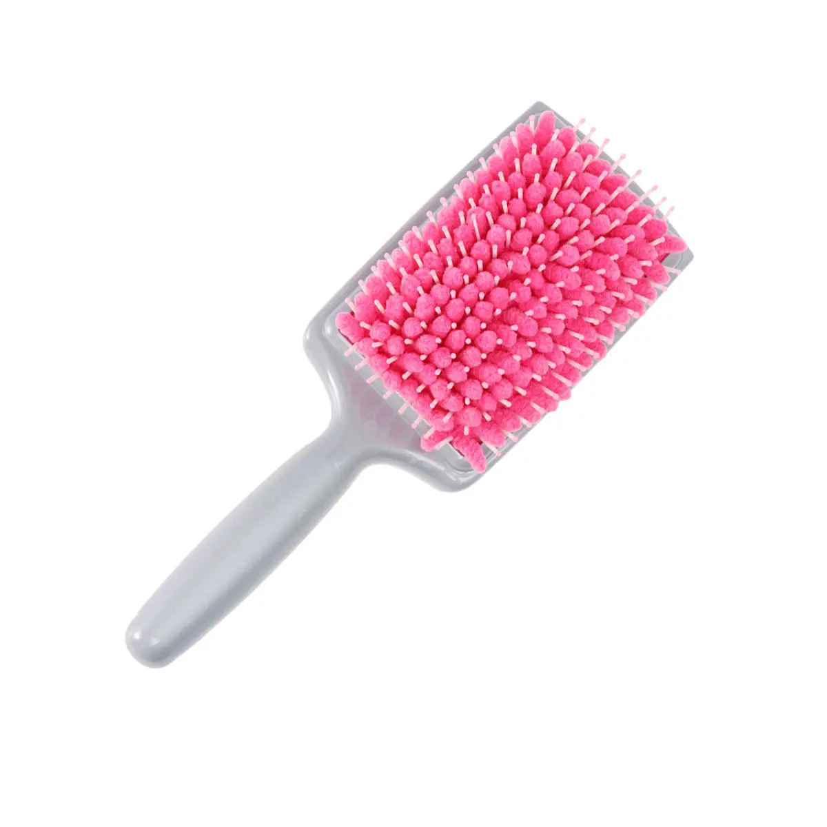 Absorbent Hair Brush Pink Paddle Hair Dryer Brush Quick Drying Silicone Sponge Bristle Ergonomic Comfortable Grip