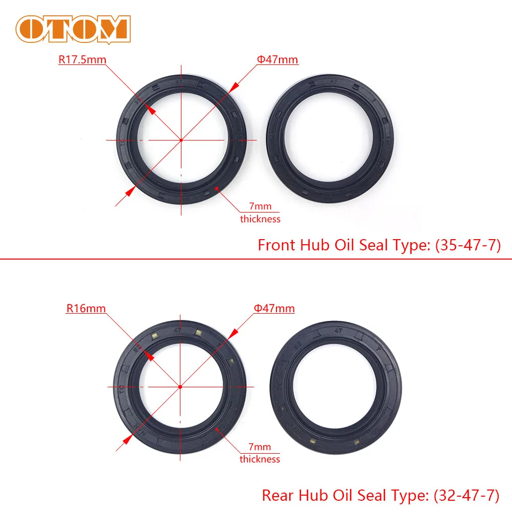 OTOM Motorcycle Front and Rear Wheel Hub Oil Seal For KTM HUSQVARNA 250 350 450 500 501 505 530 EXC SX XCF TE FC Motocross Part