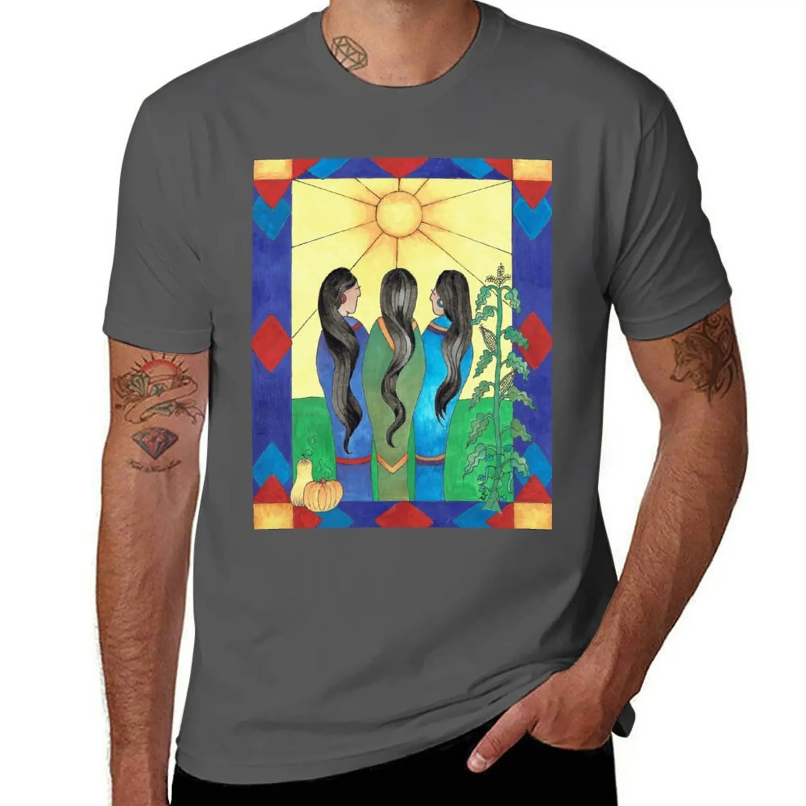 

Three Sisters IV T-Shirt Vintage Style Printed Top