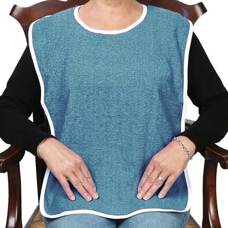 Babero para adultos, delantal multiusos anticontaminación para comer, babero para el cuidado del cuello específico para adultos, múltiples escenarios usando baberos para hombres y mujeres