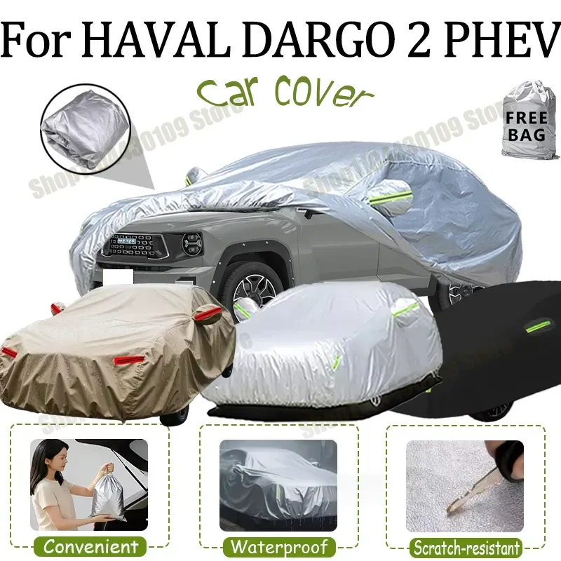 

For HAVAL DARGO 2 PHEV Car Cover Outdoor Protection Full Car Covers Waterproof Sunshade Snow Cover Anti uv